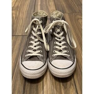 Converse Chuck Taylor All Star Hi Gray Canvas Mens 8 Womens 10 EUC Low Wear
